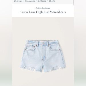 Abercrombie curve love mom short NWT